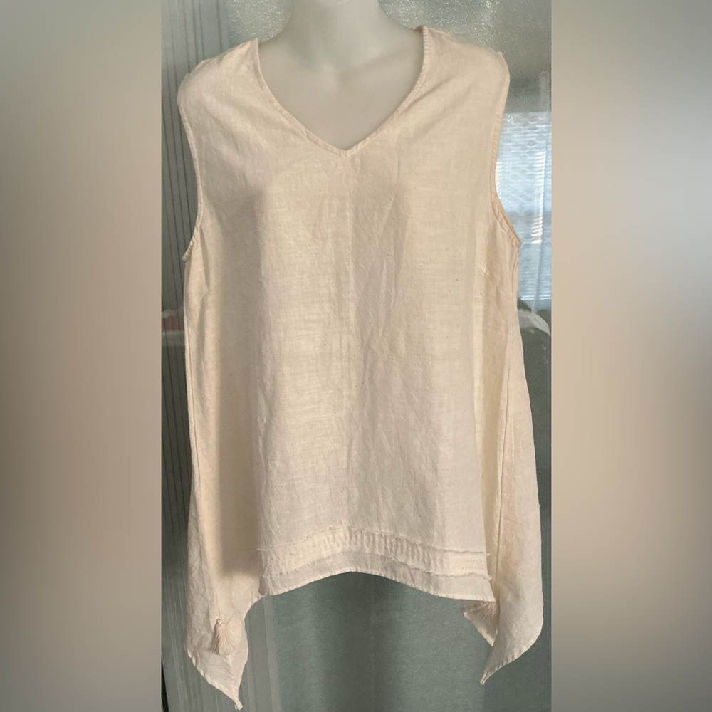 Alamwar Walk The Earth Handcrafted Sleeveless Top